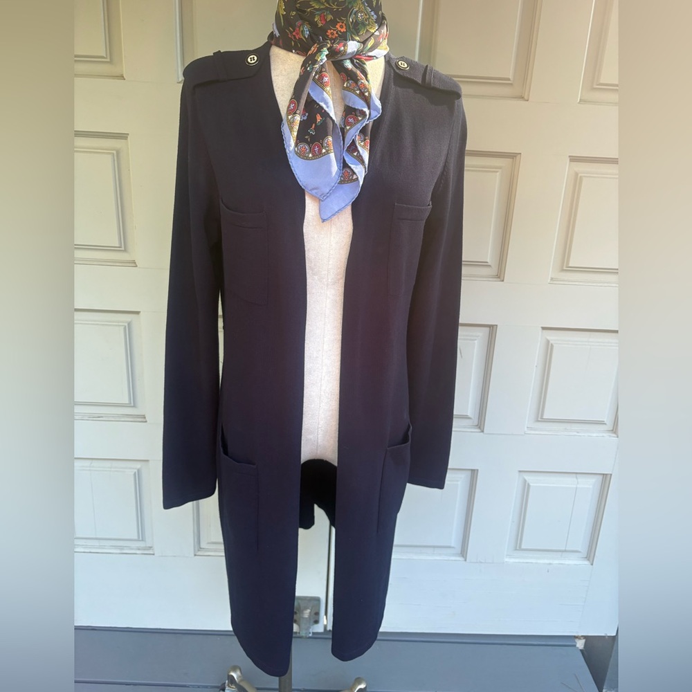Wolford Blue Long Sweater Jacket